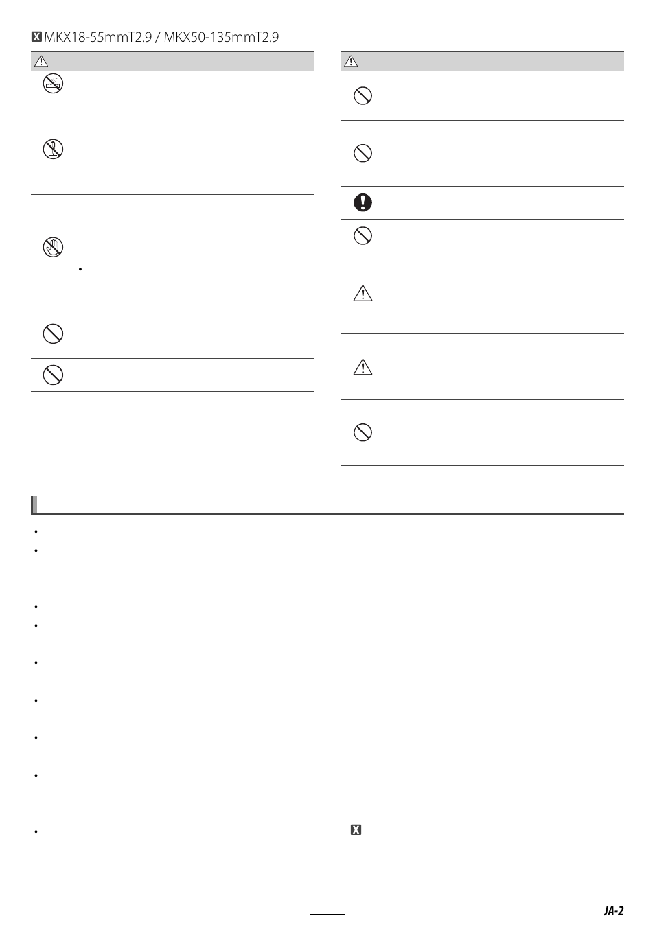 FujiFilm MKX18-55mm T2.9 Lens (Fuji X-Mount) User Manual | Page 3 / 68