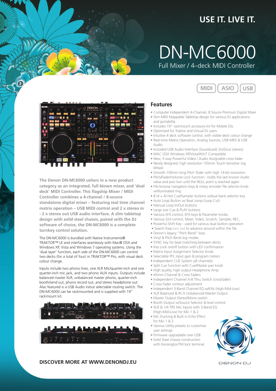 Denon DJ DN-MC6000 User Manual | 1 page