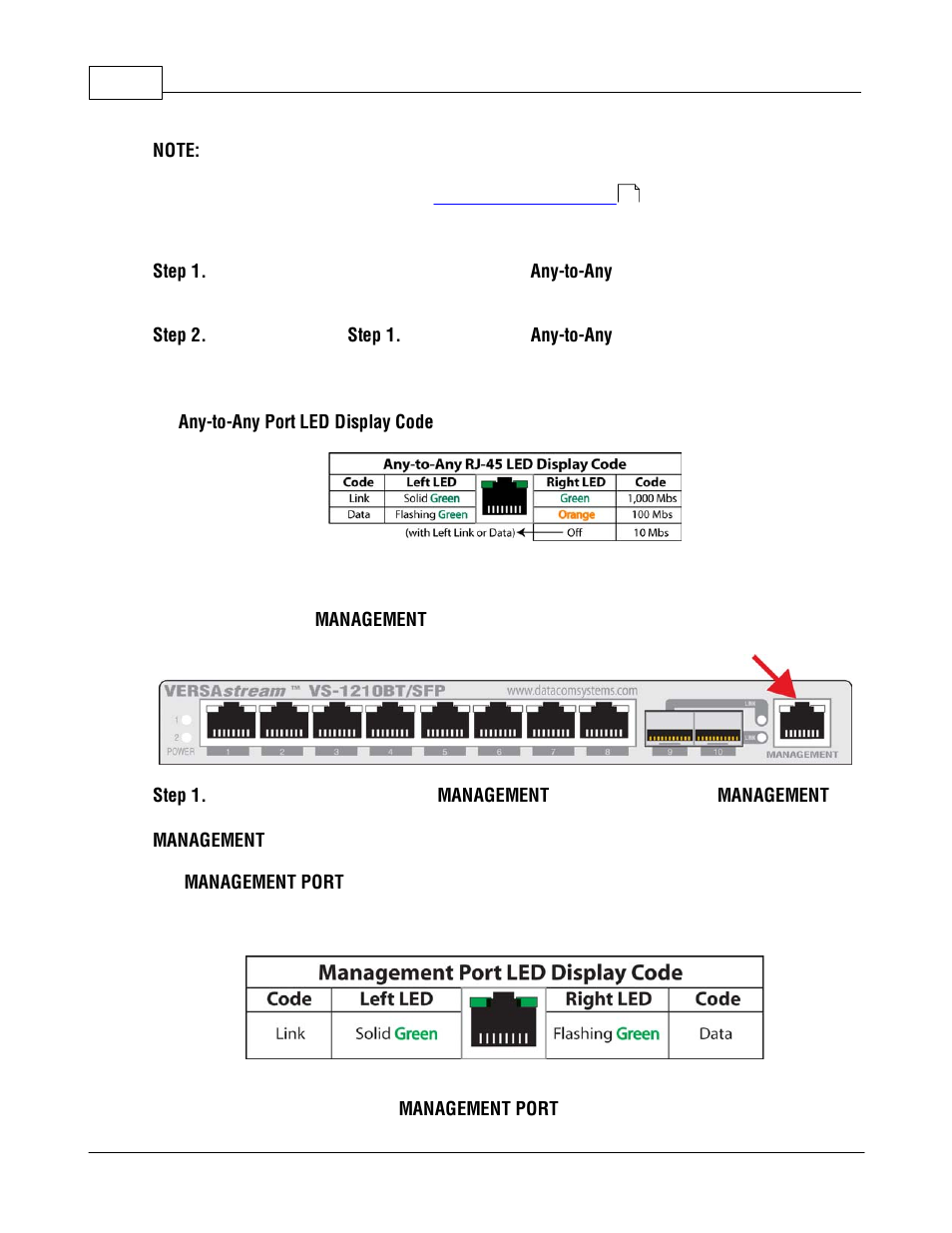 Management connection, 3 management connection | Datacom Systems VS-1200 User Manual | Page 44 / 54