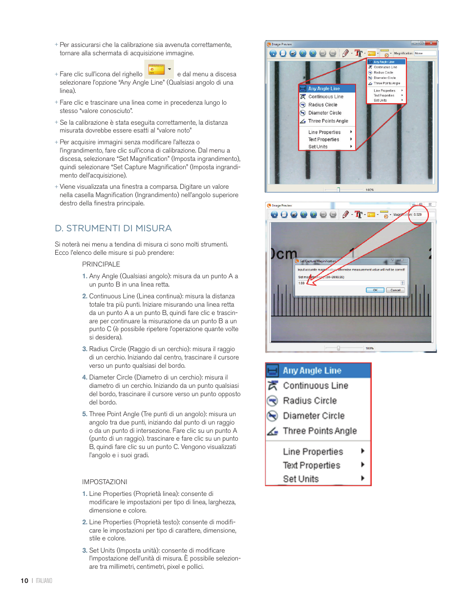 D. strumenti di misura | Celestron Handheld Digital Microscope Pro (Gray) User Manual | Page 62 / 65