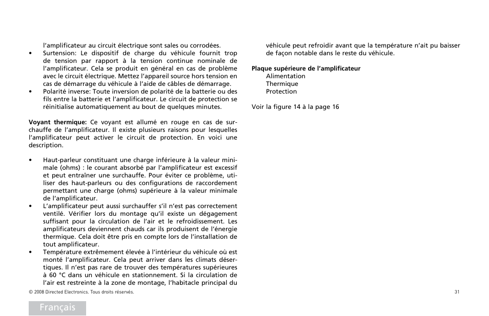 Français | Directed Audio XTR5002 User Manual | Page 32 / 100