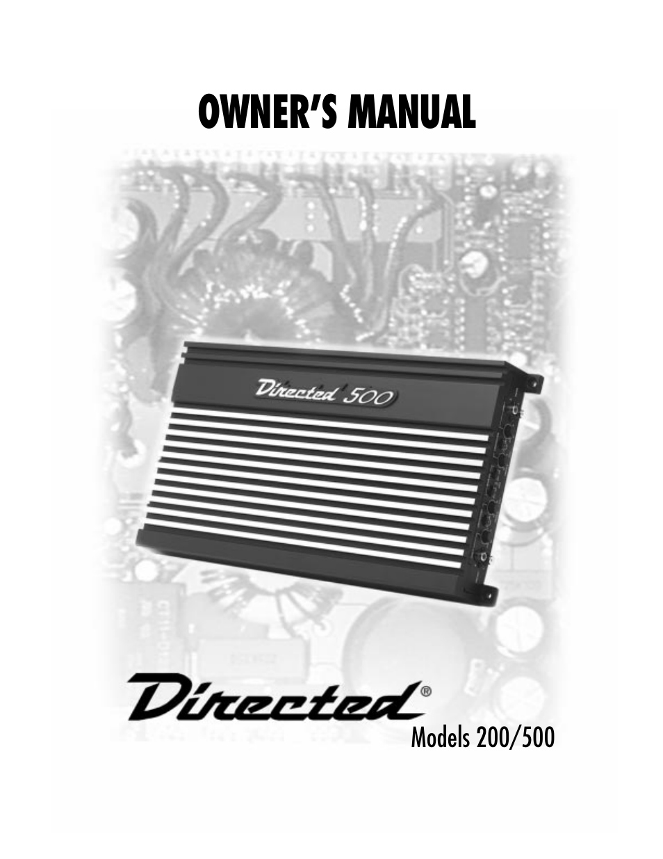 Directed Audio 200/500 User Manual | 12 pages