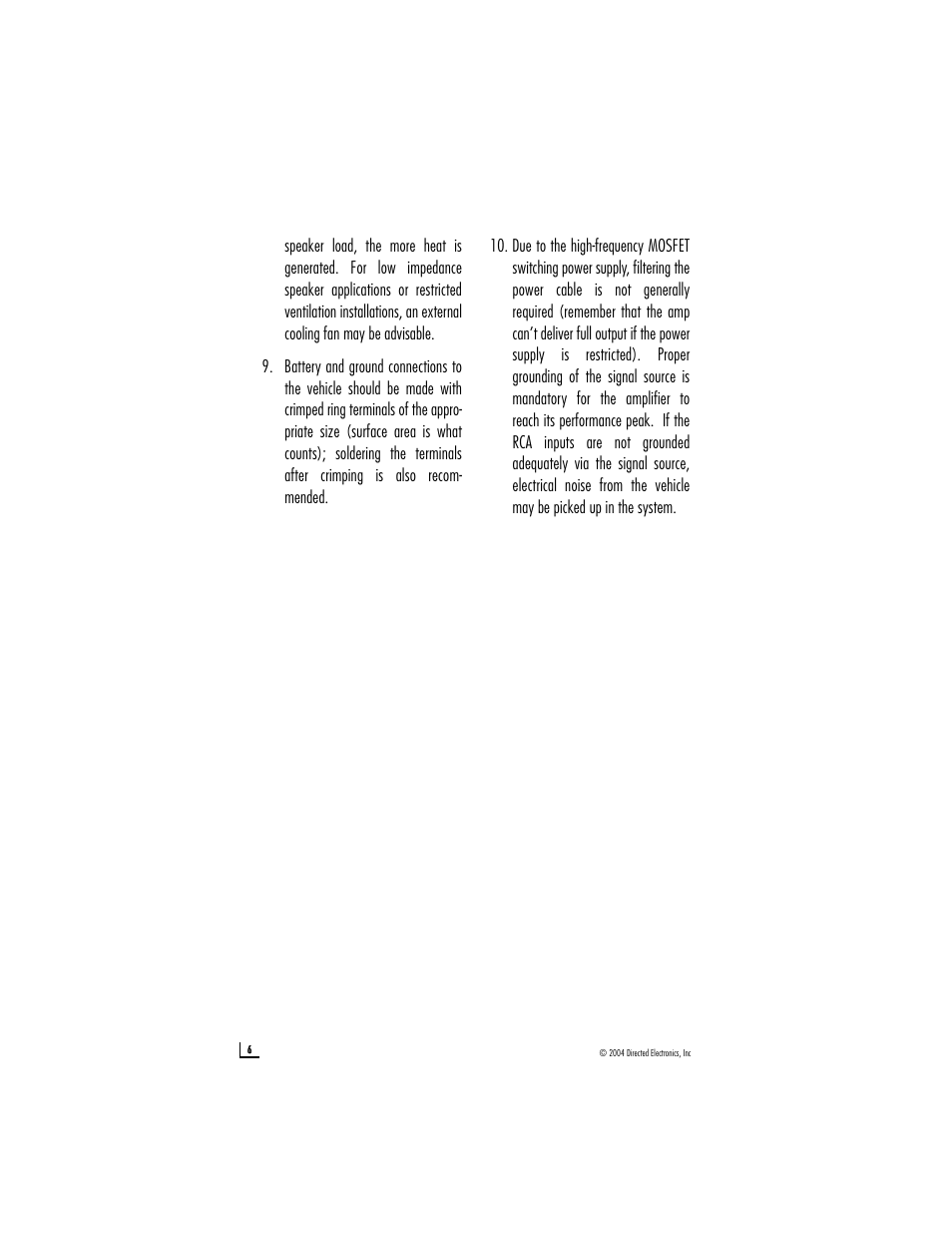 Directed Audio A502 User Manual | Page 6 / 18