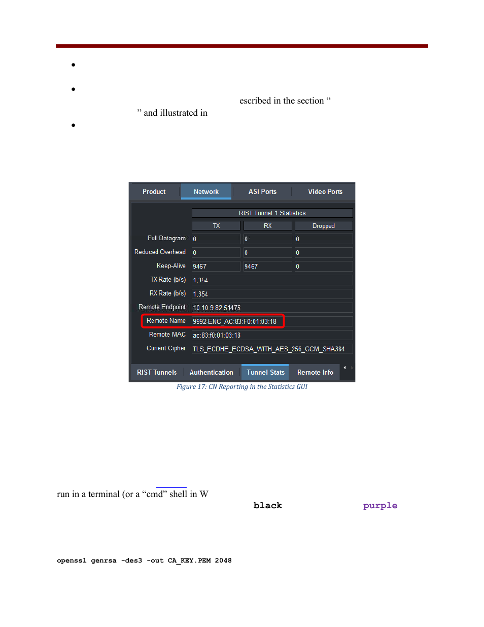Creating a certificate authority with openssl, Generating the ca key and certificate | Cobalt Co9992-4ENC-4K-HEVC Software-Defined Broadcast Encoder User Manual | Page 133 / 135