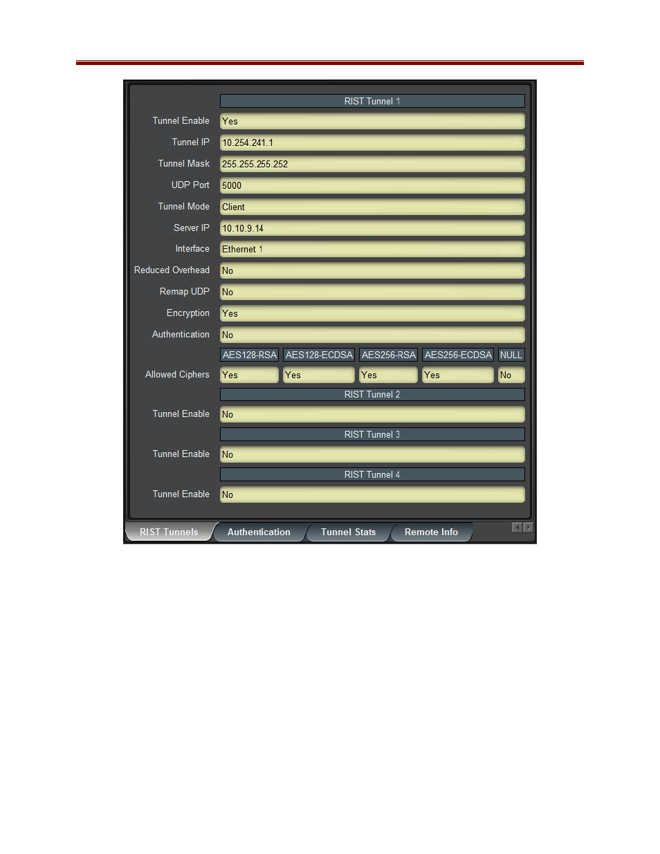 Network statistics authentication tab | Cobalt Co9992-4ENC-4K-HEVC Software-Defined Broadcast Encoder User Manual | Page 30 / 135