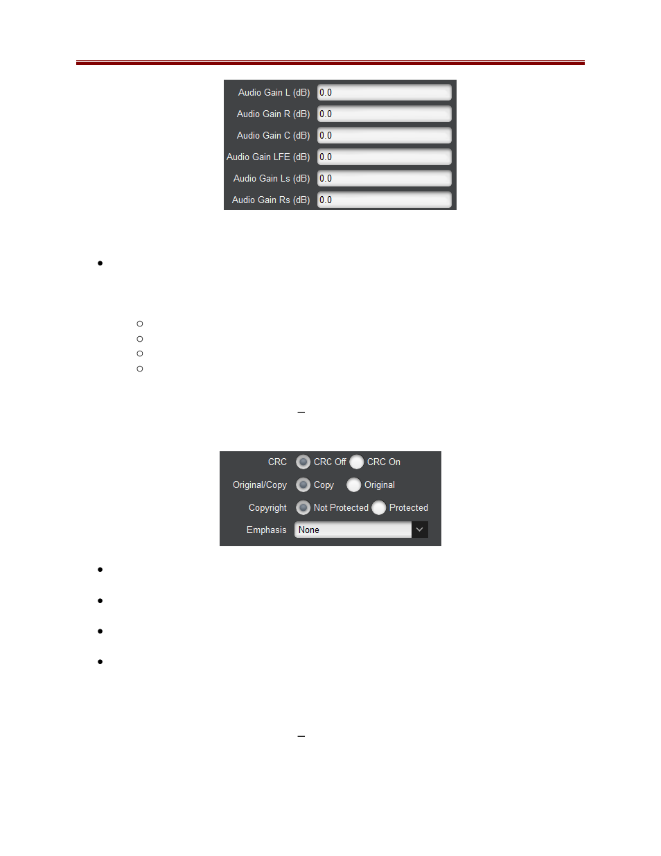 Audio configuration advanced tab – mpeg-1 layer ii, Audio configuration advanced tab – aac | Cobalt Co9992-4ENC-4K-HEVC Software-Defined Broadcast Encoder User Manual | Page 71 / 135