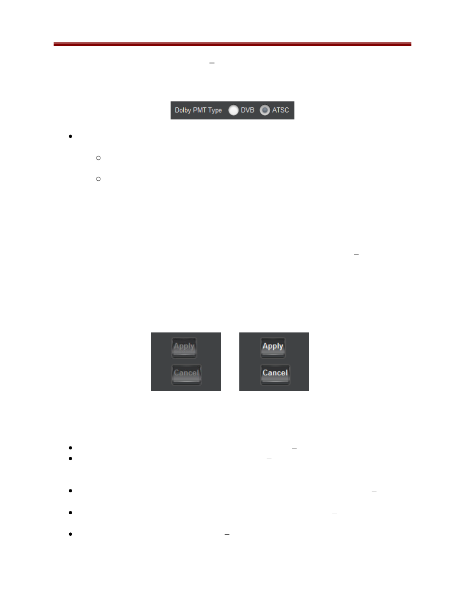 The apply/cancel buttons | Cobalt Co9992-4ENC-4K-HEVC Software-Defined Broadcast Encoder User Manual | Page 74 / 135