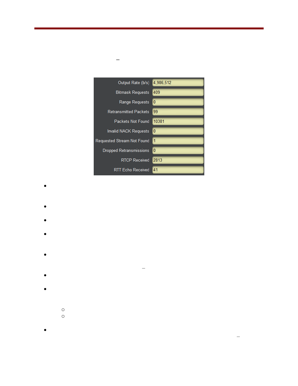 Encoder statistics status tab – rist statistics | Cobalt Co9992-4ENC-4K-HEVC Software-Defined Broadcast Encoder User Manual | Page 78 / 135