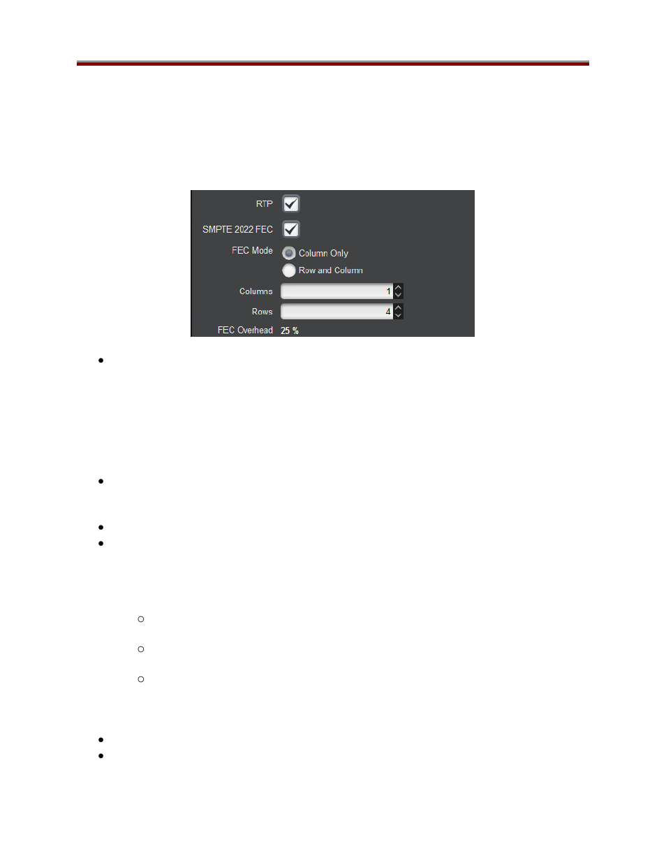Smpte 2022 fec support | Cobalt Co9992-4ENC-4K-HEVC Software-Defined Broadcast Encoder User Manual | Page 91 / 135