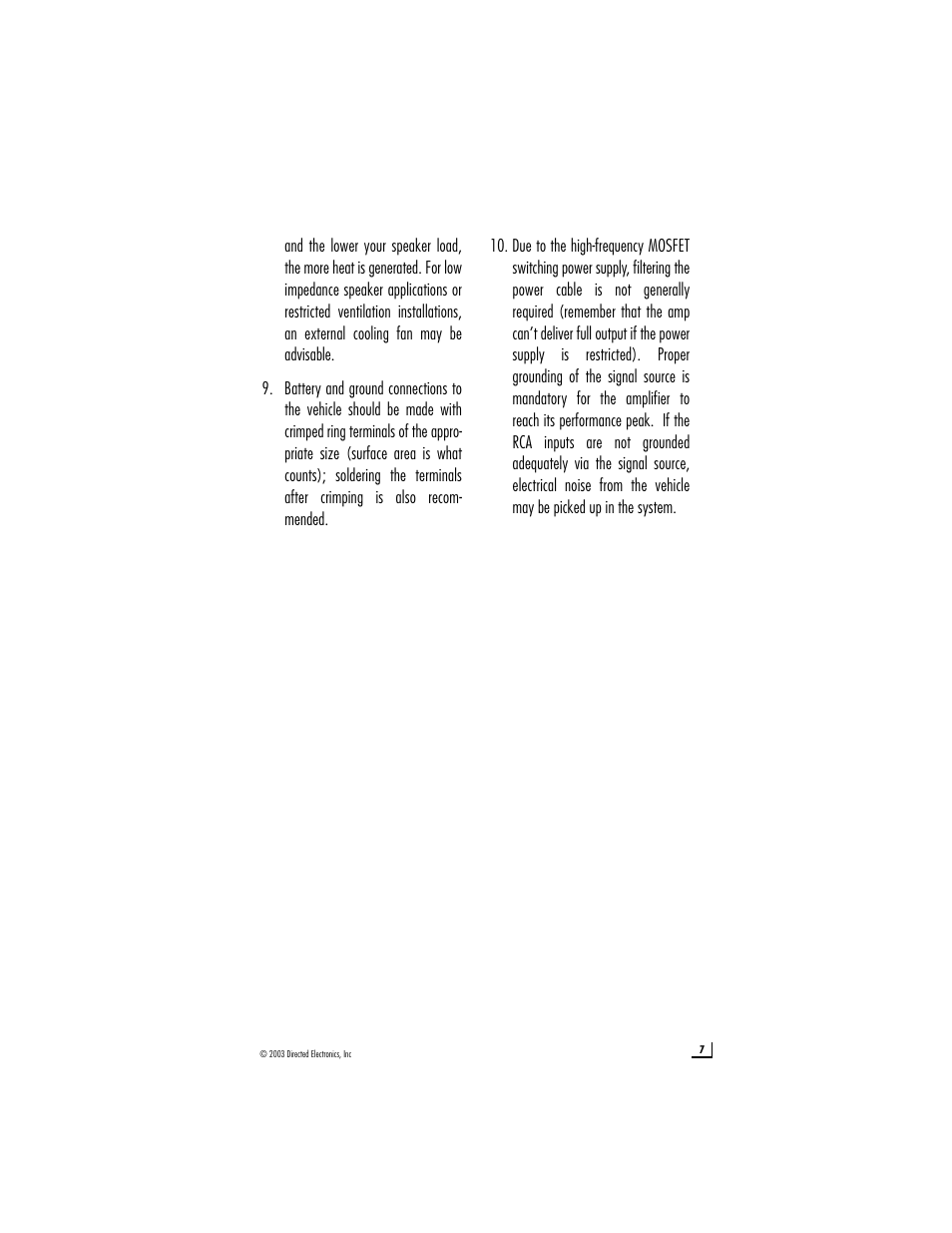 Directed Audio model 1200/5 User Manual | Page 7 / 20