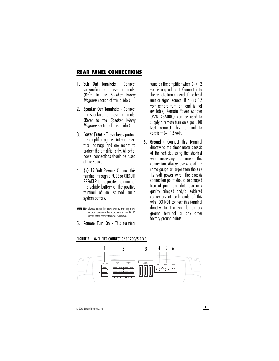 Directed Audio model 1200/5 User Manual | Page 9 / 20