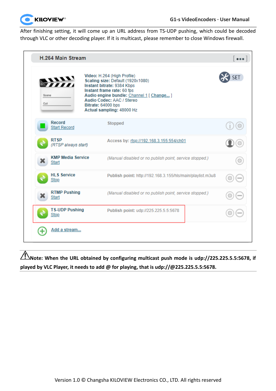 Kiloview 3G-SDI to H.264 Wireless Video Encoder User Manual | Page 33 / 50