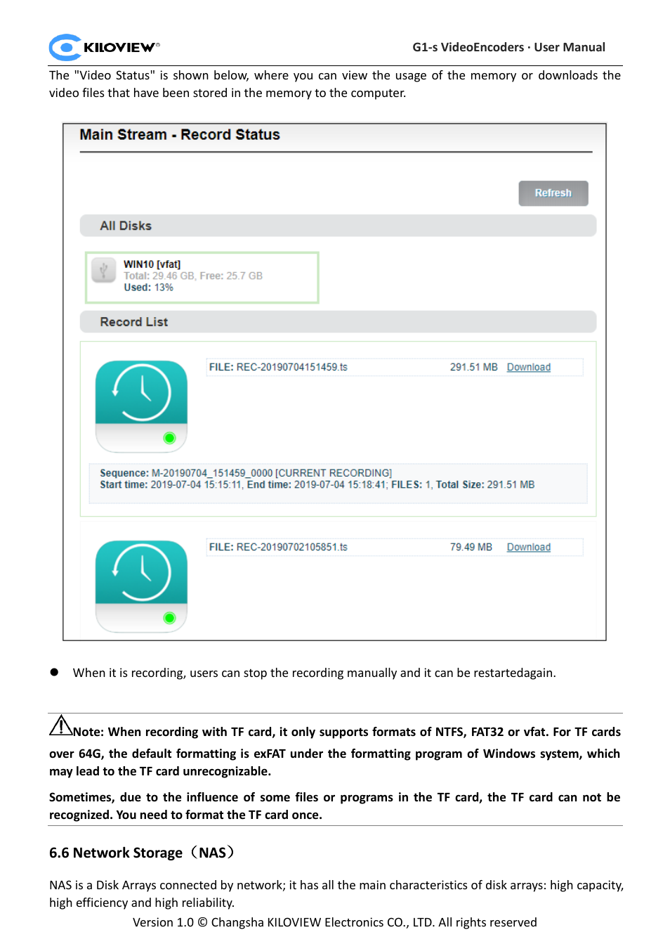 Etwork, Torage | Kiloview 3G-SDI to H.264 Wireless Video Encoder User Manual | Page 40 / 50