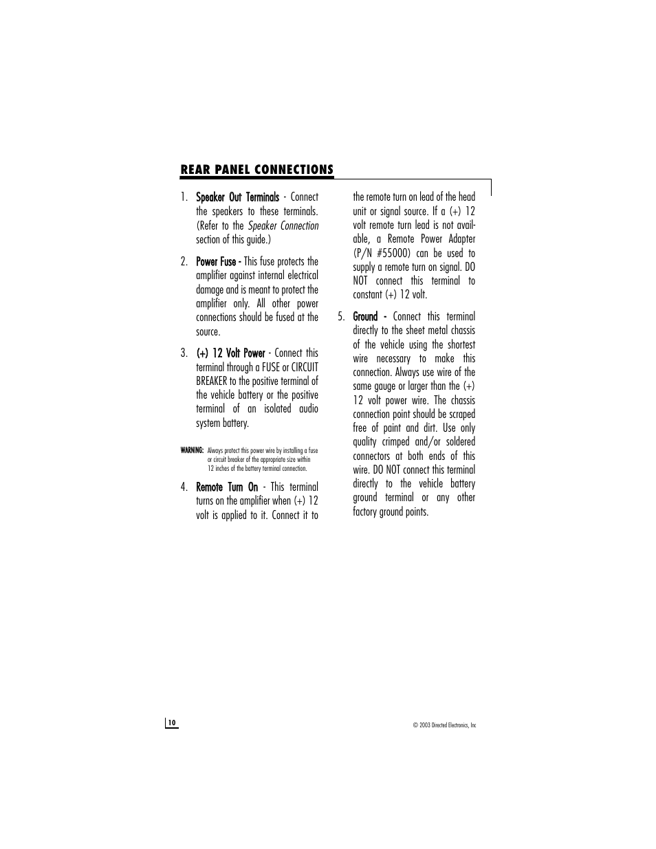 Directed Audio 1500X User Manual | Page 10 / 15