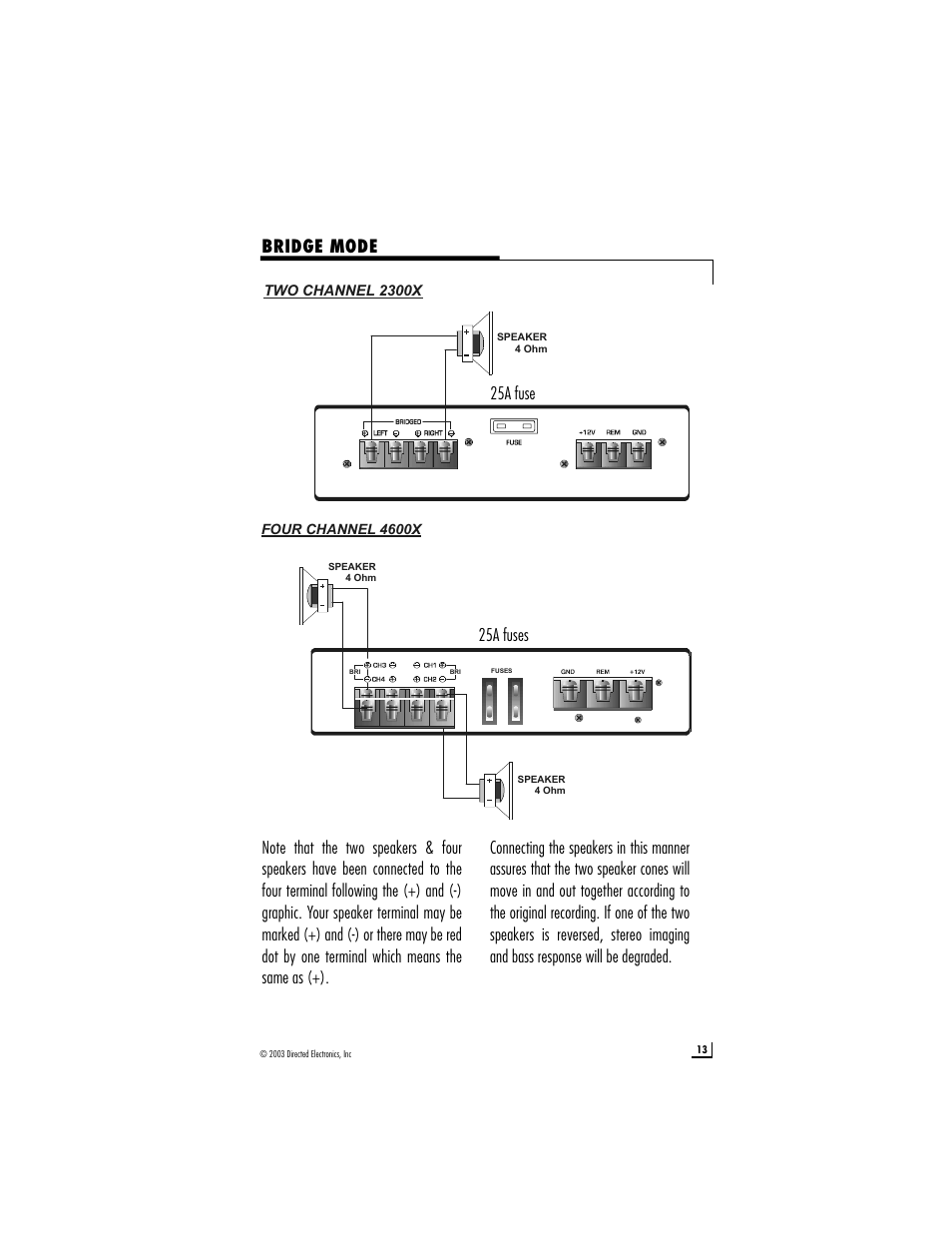 Bridge mode | Directed Audio 1500X User Manual | Page 13 / 15