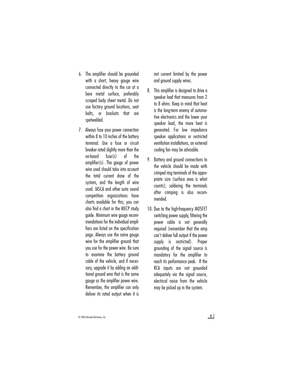 Directed Audio 1500X User Manual | Page 5 / 15