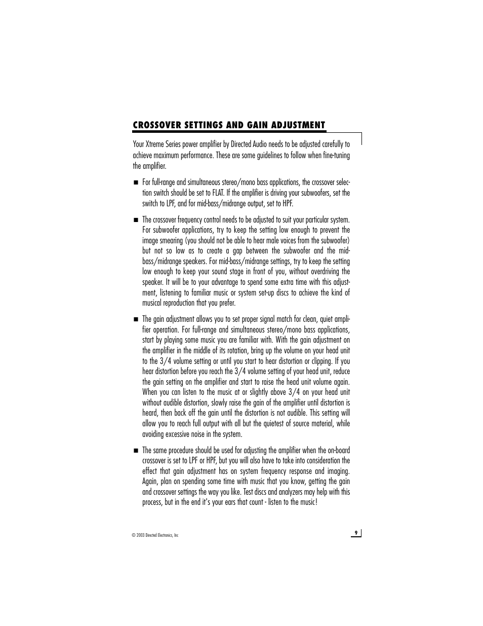 Directed Audio 1500X User Manual | Page 9 / 15