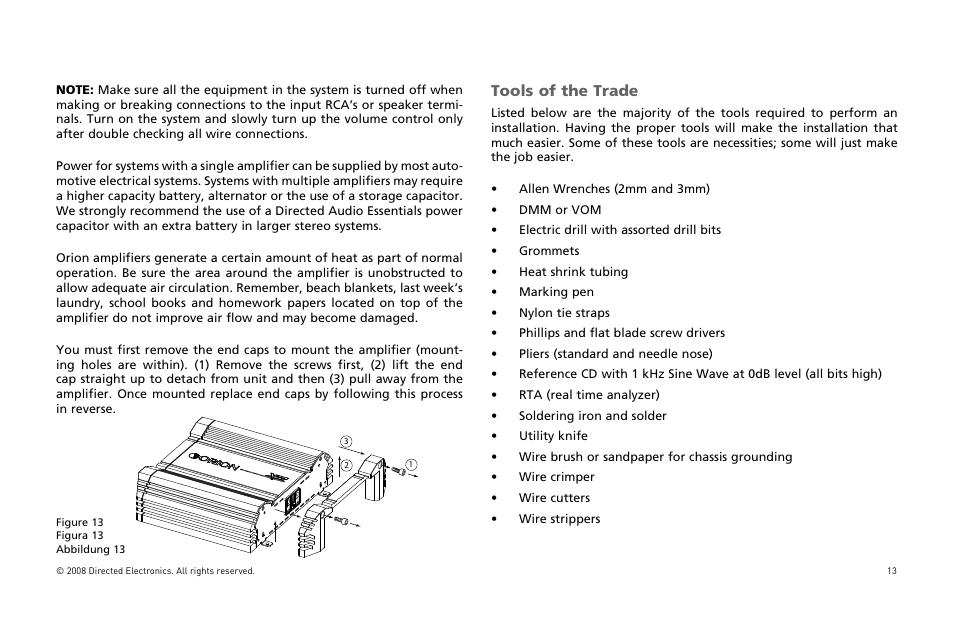 Tools of the trade | Directed Audio XTR Amplifier XTR2504 User Manual | Page 14 / 102