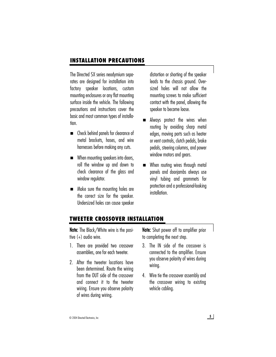 Directed Audio CSX-T User Manual | Page 5 / 9