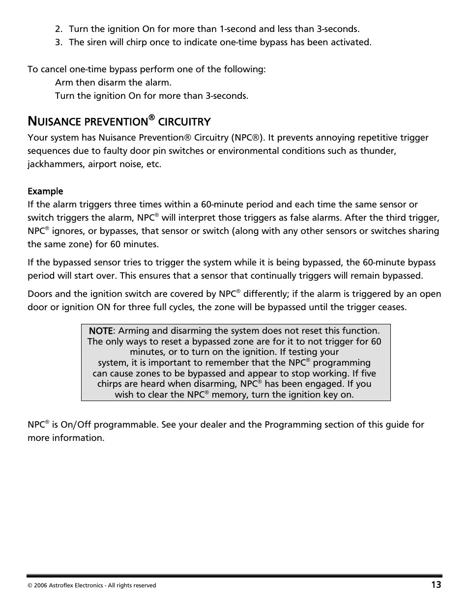 Nuisance prevention® circuitry, Nuisance prevention, Circuitry | Uisance prevention | Directed Audio 2 Way Security and Conveniece System VSS-204TW User Manual | Page 16 / 31