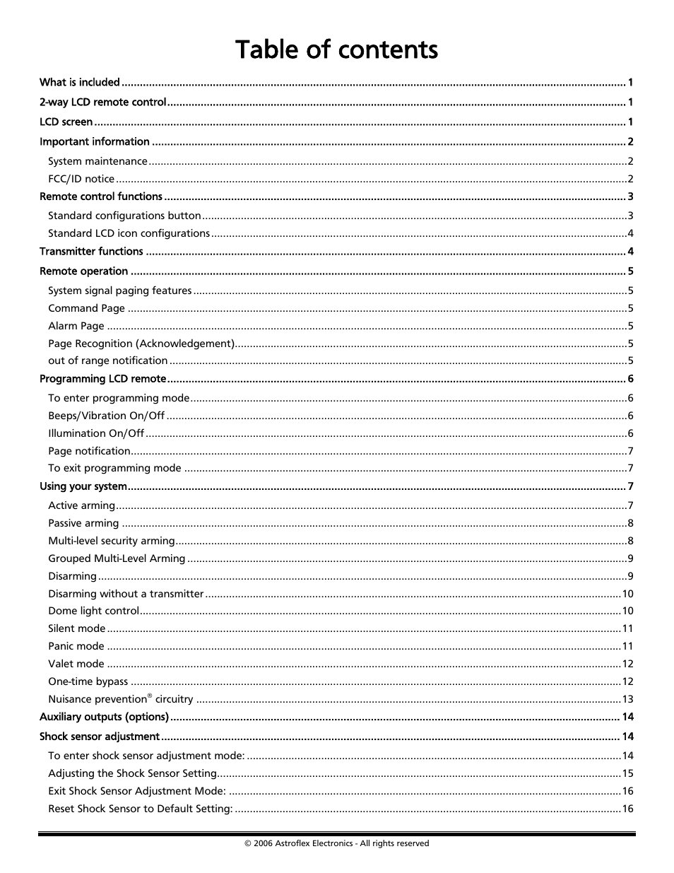 Directed Audio 2 Way Security and Conveniece System VSS-204TW User Manual | Page 2 / 31
