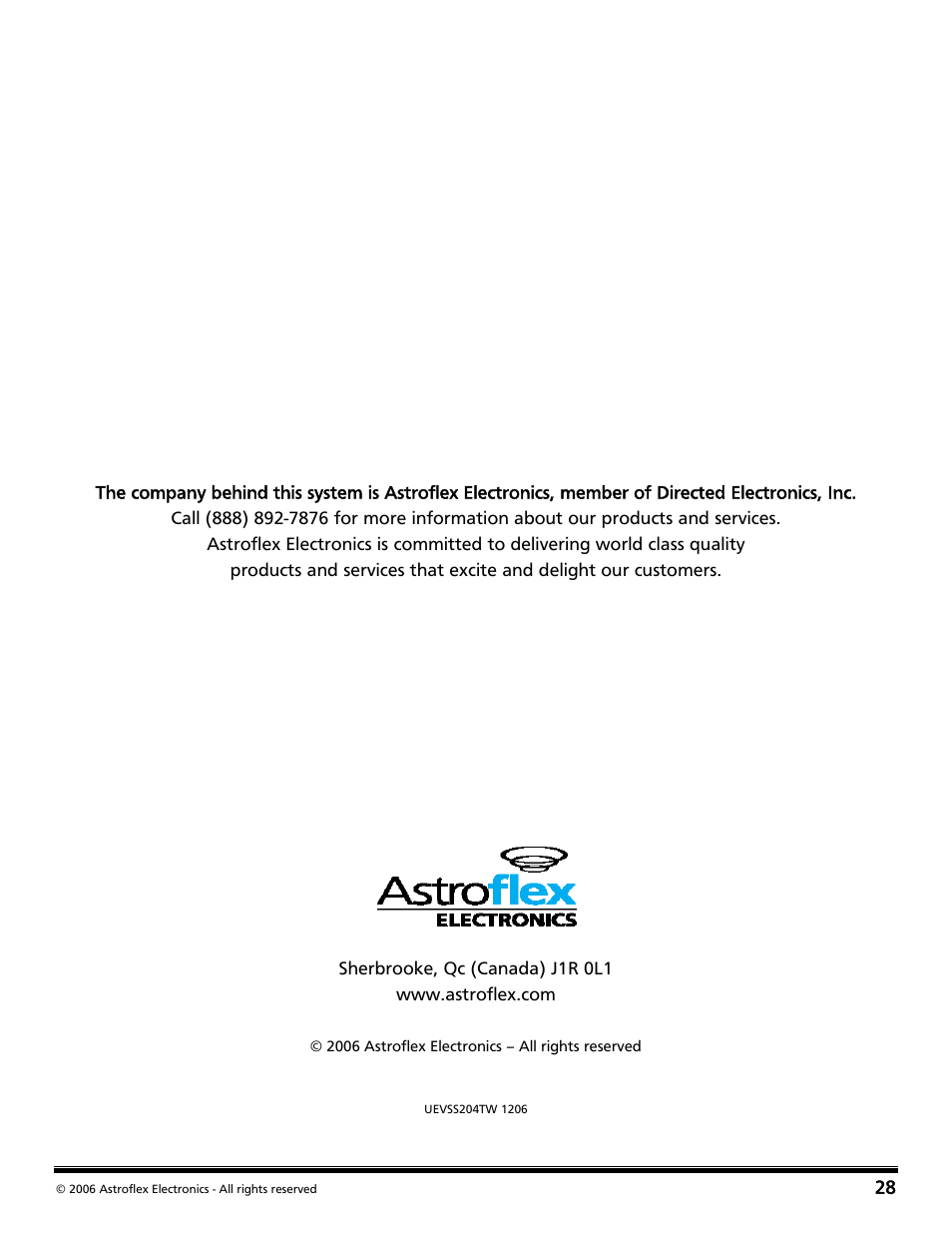 Directed Audio 2 Way Security and Conveniece System VSS-204TW User Manual | Page 31 / 31