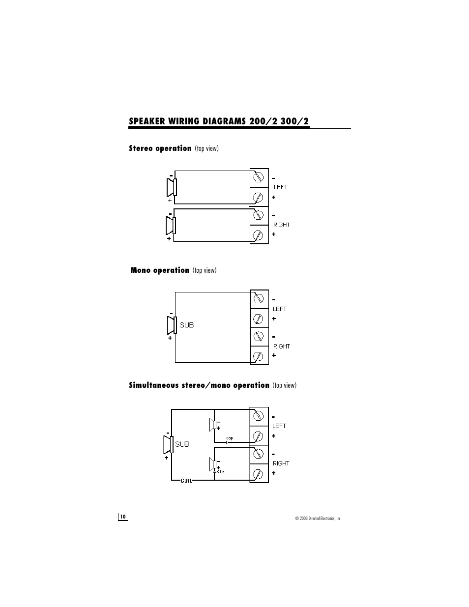 Directed Audio 300/2 User Manual | Page 10 / 14