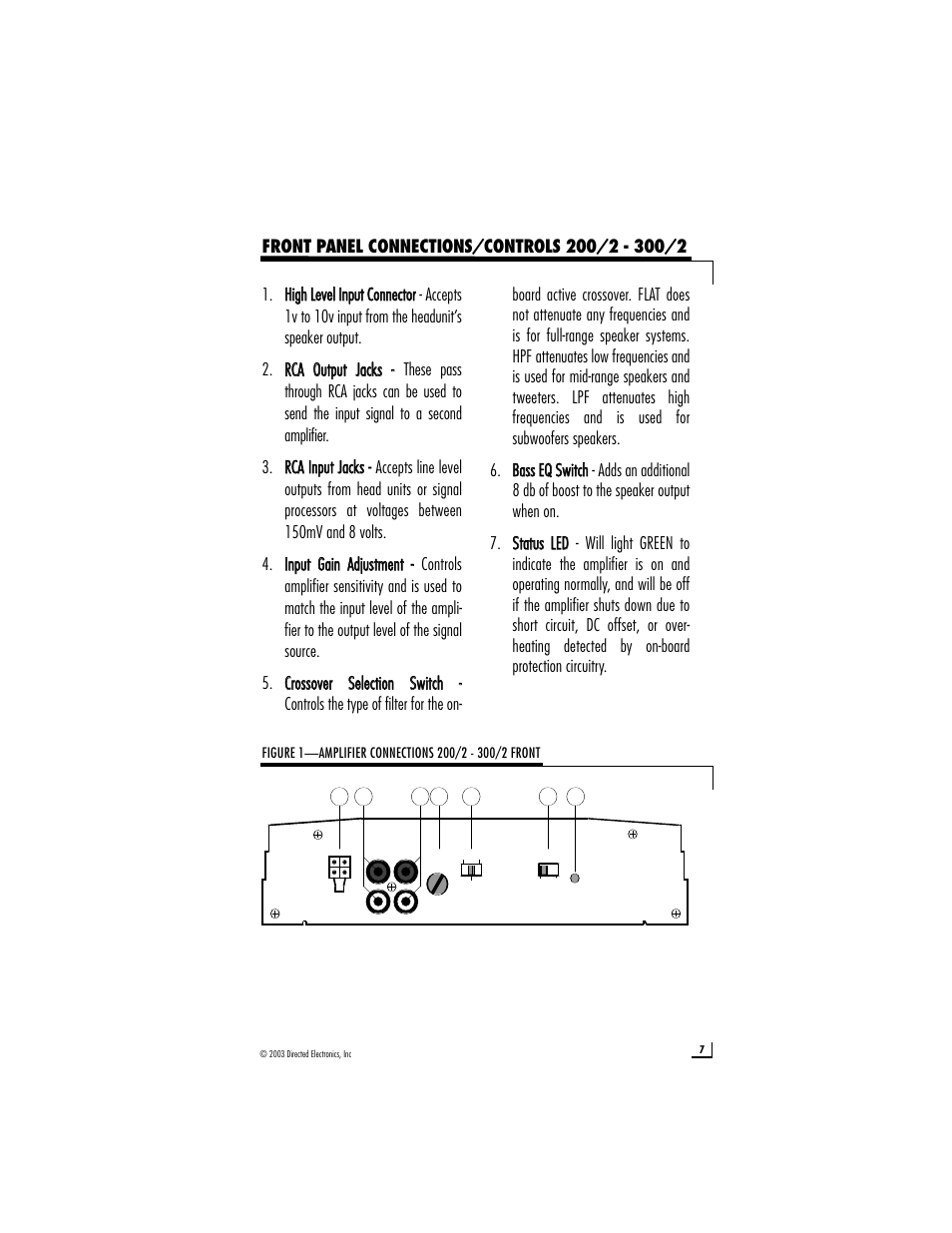 Directed Audio 300/2 User Manual | Page 7 / 14