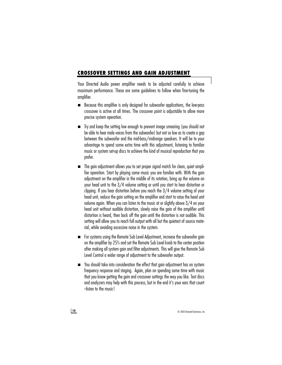 Directed Audio 350d User Manual | Page 10 / 12