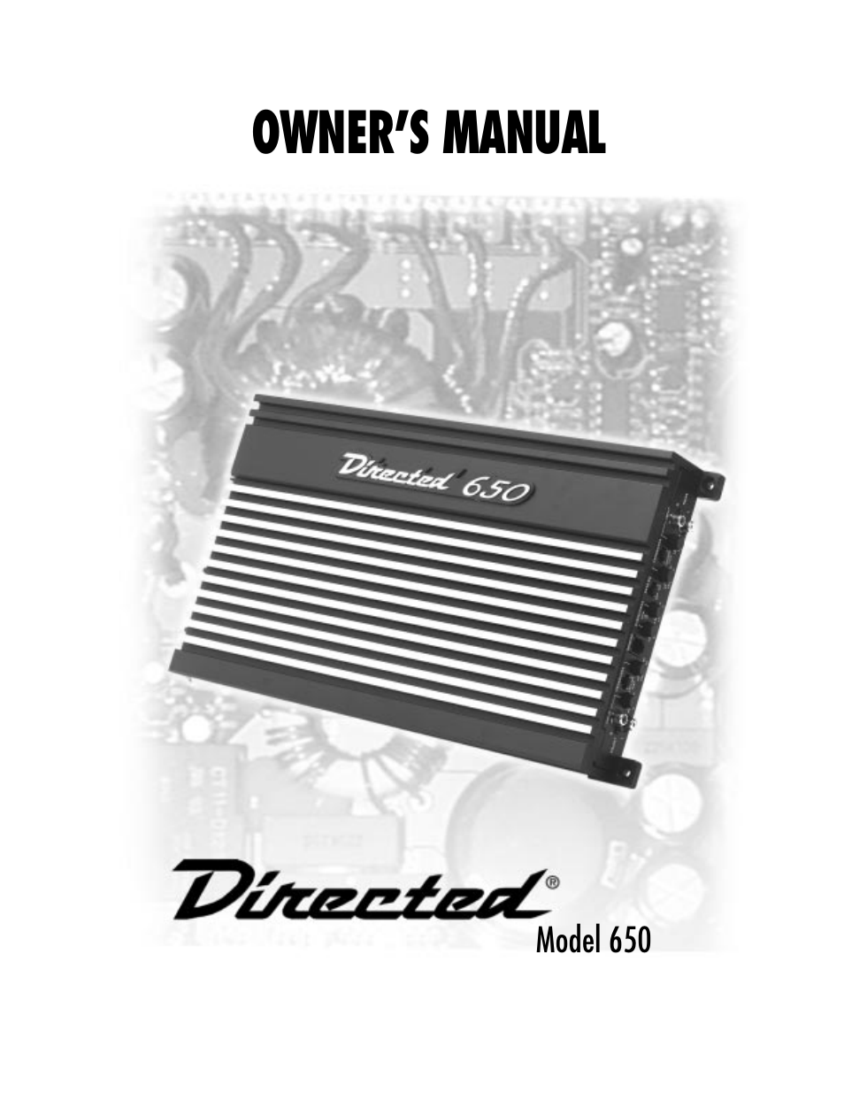 Directed Audio 650 User Manual | 12 pages