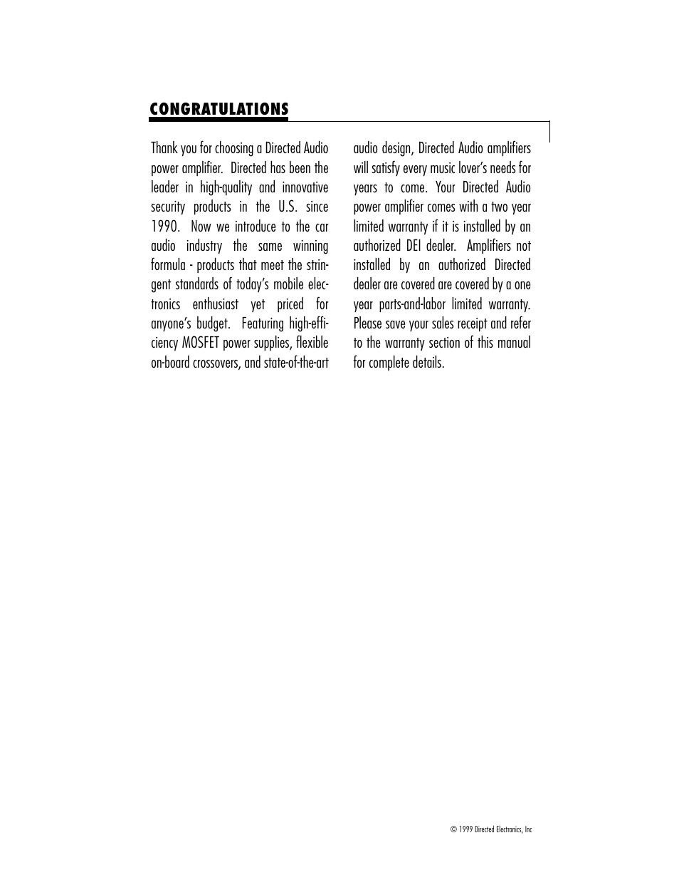 Directed Audio 650 User Manual | Page 2 / 12