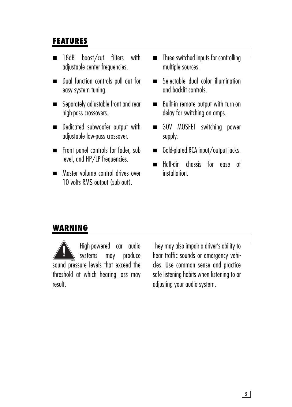 Directed Audio Model 6500 User Manual | Page 5 / 16