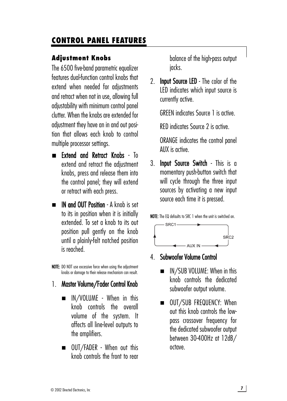 Directed Audio Model 6500 User Manual | Page 7 / 16