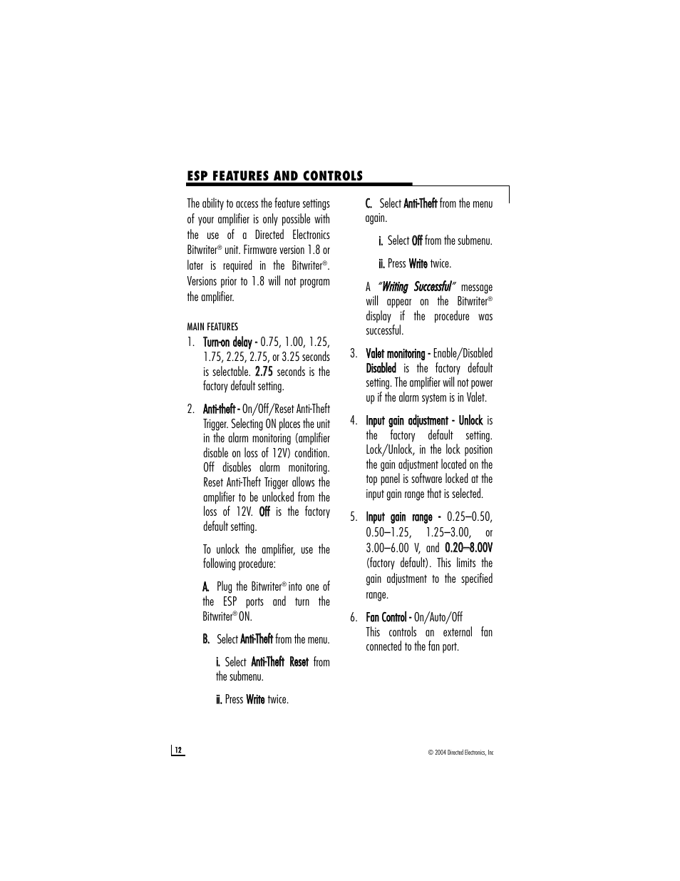 Directed Audio 1200T User Manual | Page 12 / 18