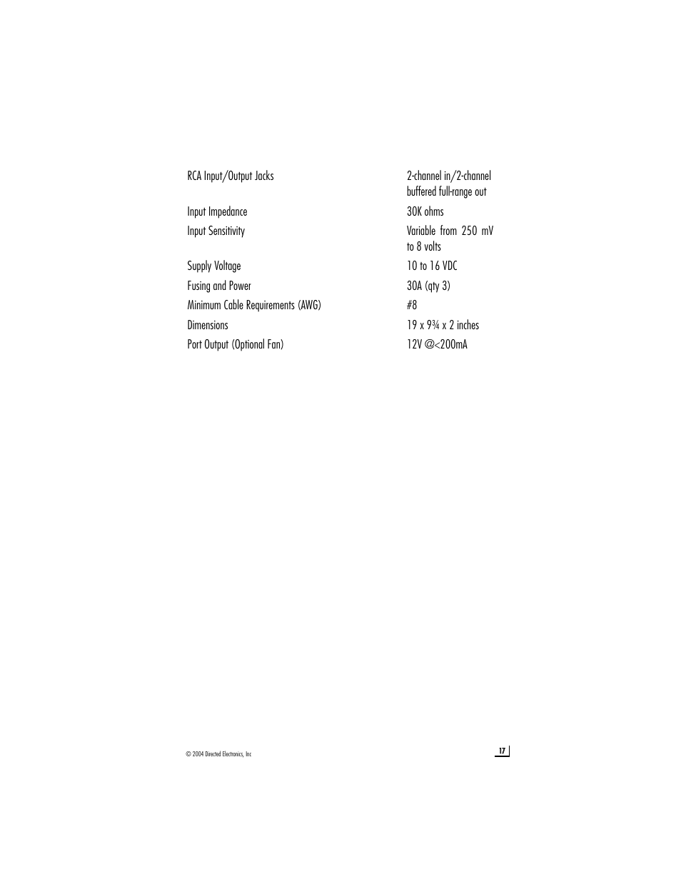 Directed Audio 1200T User Manual | Page 17 / 18