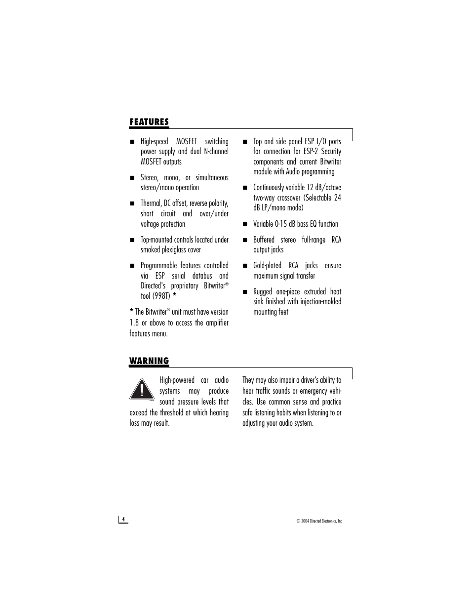 Directed Audio 1200T User Manual | Page 4 / 18