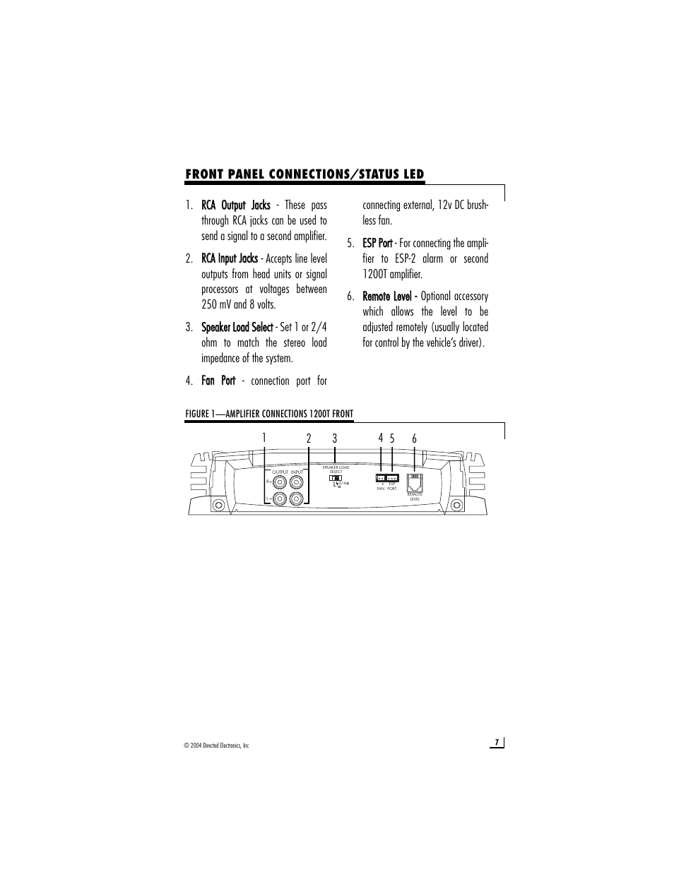 Directed Audio 1200T User Manual | Page 7 / 18