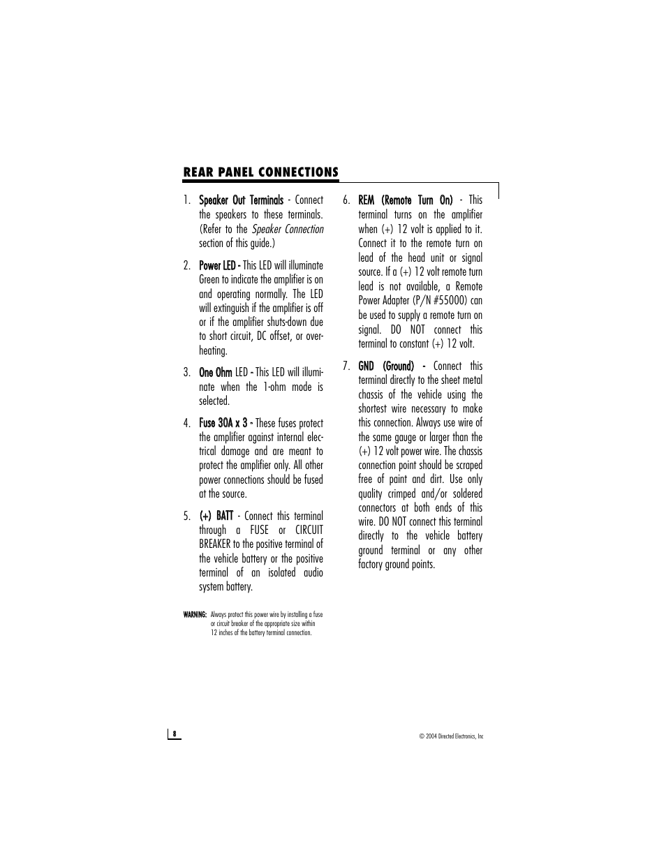 Directed Audio 1200T User Manual | Page 8 / 18