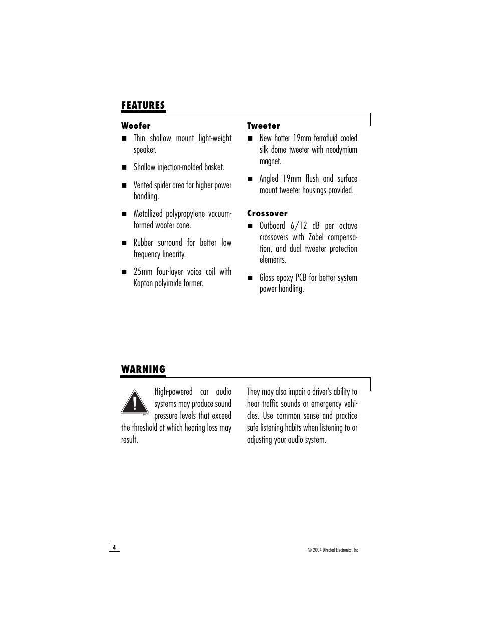 Directed Audio CSX650 User Manual | Page 4 / 11