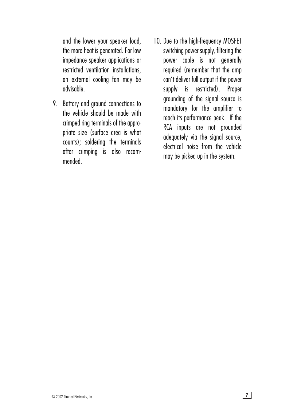Directed Audio 1100D5 User Manual | Page 7 / 20