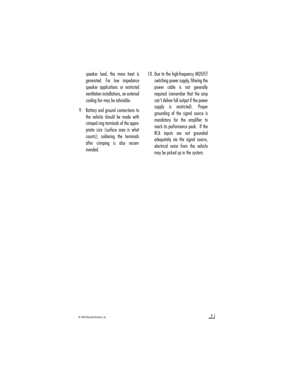 Directed Audio 600/4 User Manual | Page 7 / 14