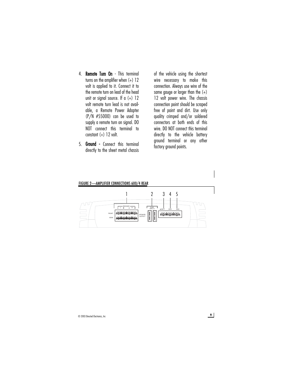 Directed Audio 600/4 User Manual | Page 9 / 14