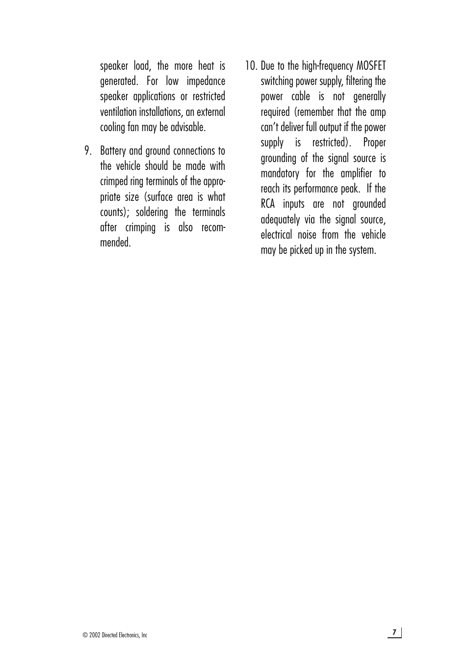 Directed Audio 6550 User Manual | Page 7 / 16