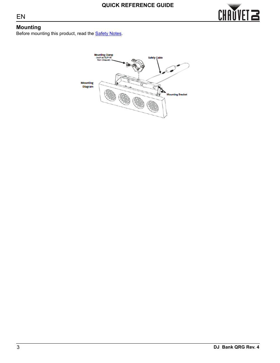 Mounting | CHAUVET DJ DJ Bank LED Light Bar (RGBA) User Manual | Page 4 / 24