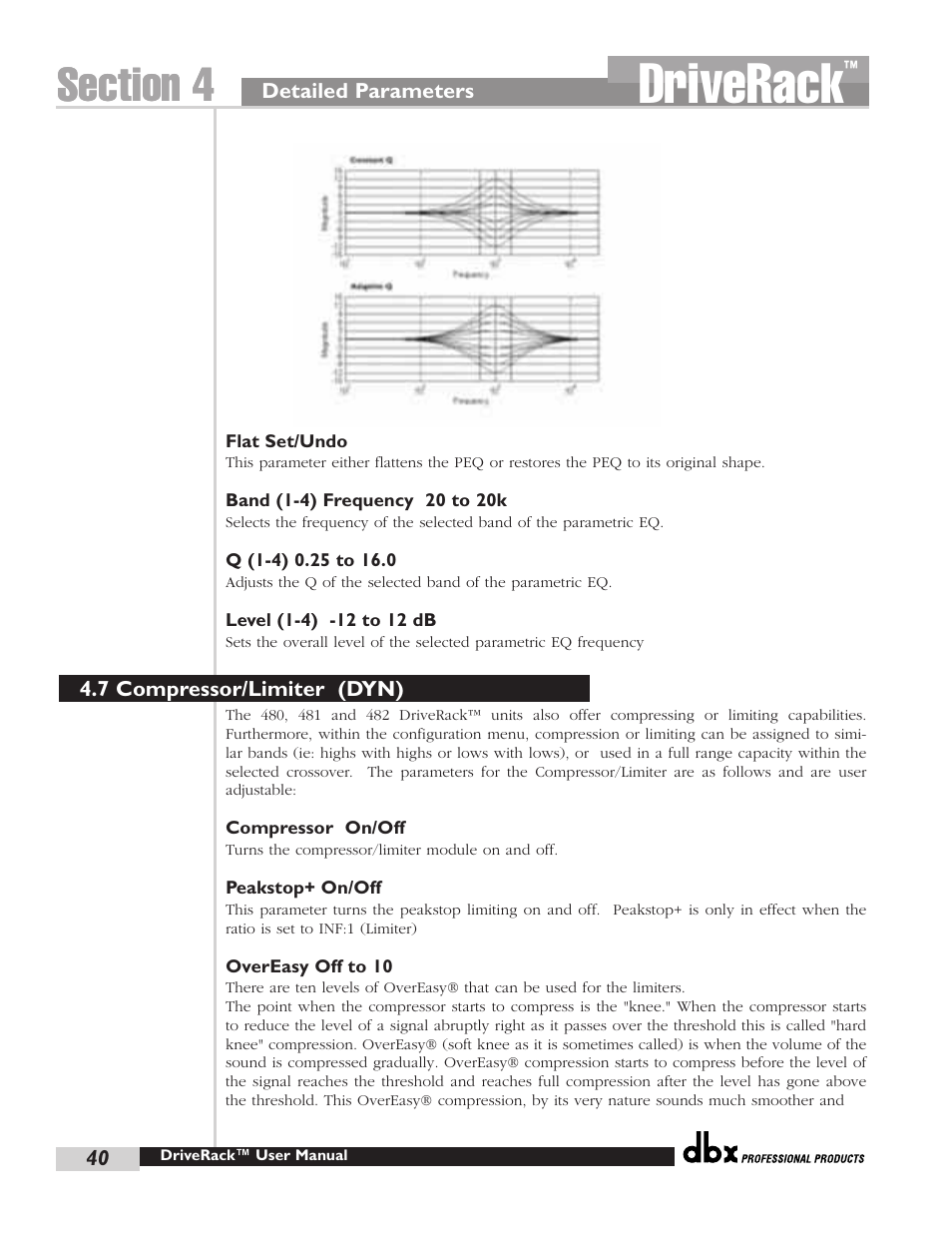 Driverack | dbx Pro 480 User Manual | Page 49 / 117