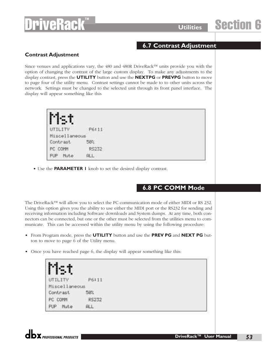 Driverack | dbx Pro 480 User Manual | Page 62 / 117