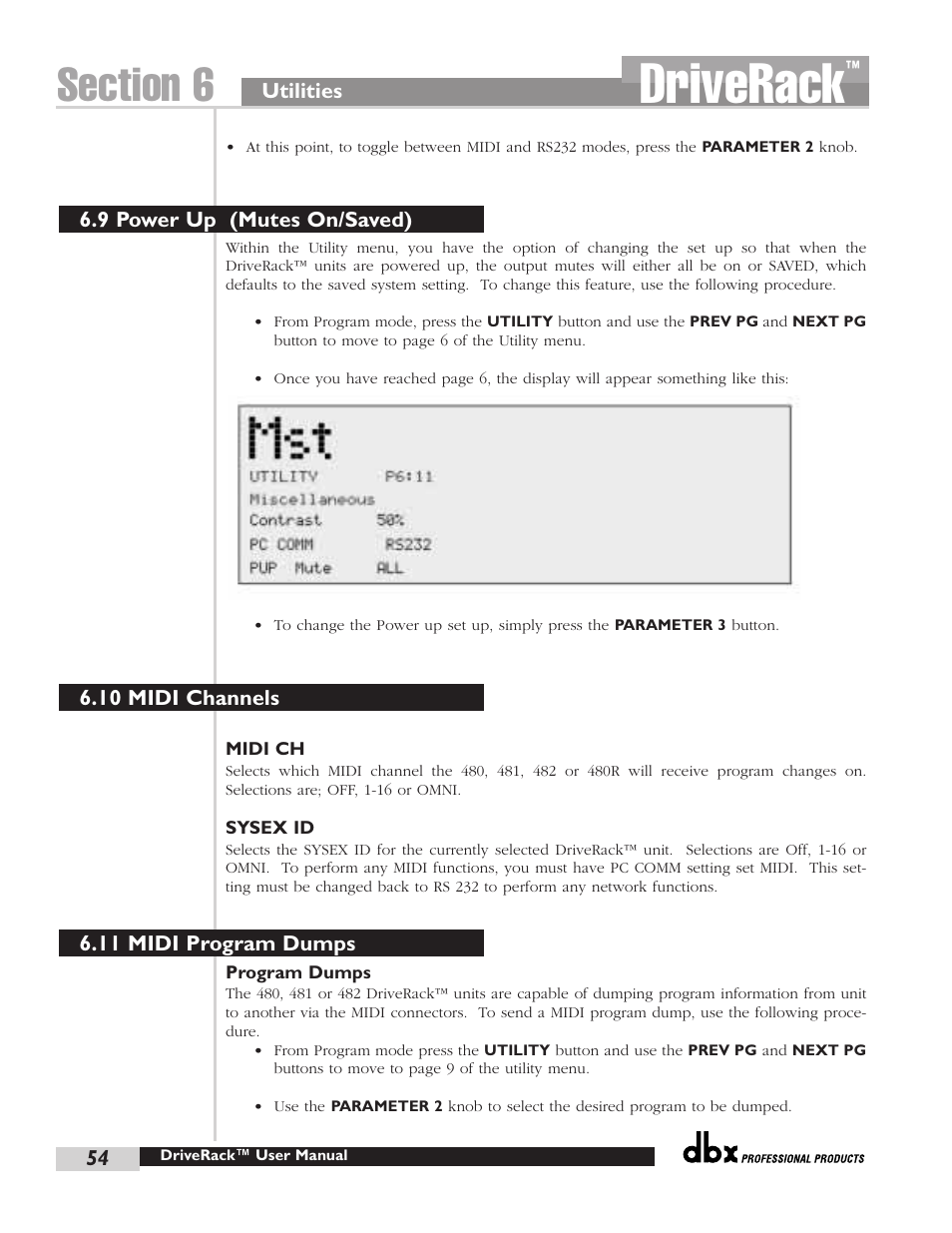 Driverack | dbx Pro 480 User Manual | Page 63 / 117