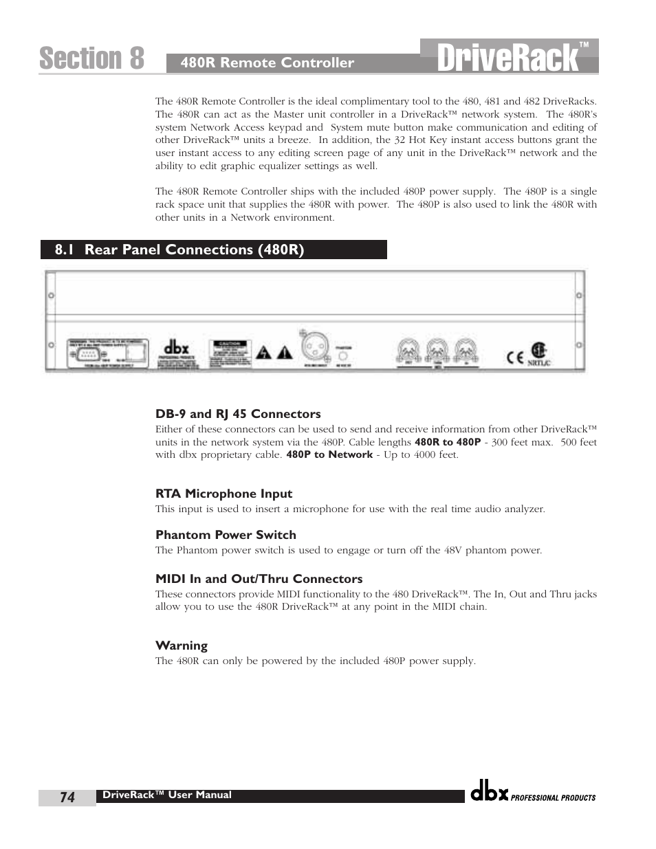 Driverack | dbx Pro 480 User Manual | Page 83 / 117