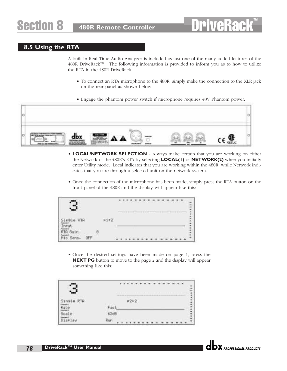 Driverack | dbx Pro 480 User Manual | Page 87 / 117