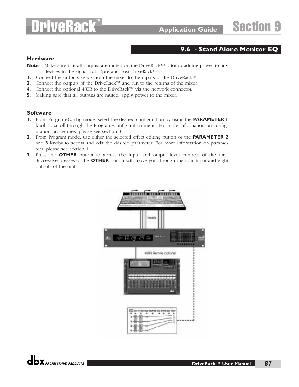 Driverack | dbx Pro 480 User Manual | Page 96 / 117